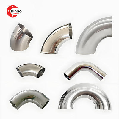 304/316L Polished Stainless Steel Sanitary 90° Welded Elbow - Corrosion-Resistant for Industrial Piping Systems